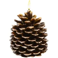 Coen Bakker LED Stompkaars Podo Dennenappel Bruin D 14 H 12,5 Cm