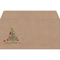 Sigel Kerstenveloppen 11,1 x 25 cm Bruin 50 Stuks