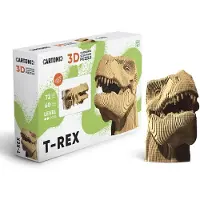 Cartonic - T-Rex- 3D Puzzel-Speelgoed- Puzzel-DIY- Creatief- Karton- Kinderen en volwassen- 3D- puzzel-