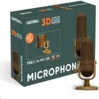Cartonic -3D puzzel- Microphone-3D puzzel- Speelgoed- Puzzel-DIY- Creatief- Karton- Kinderen en volwassen- 3D- puzzel