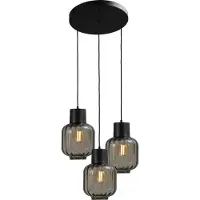 Masterlight Design Hanglamp Lett Lll 20 3 Lichts Smoke Glas
