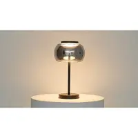 Lyora Design tafellamp Bounto met smoke glas