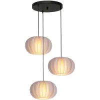 Masterlight Vide hanglamp Arena met witte kappen