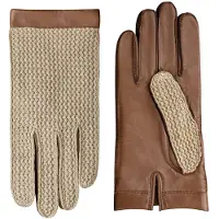 Laimbock Handschoenen Yale bruin katoen en leer