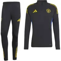 Adidas Manchester United Trainingspak 1/4-Zip 2025-2026 Zwart Blauw Geel