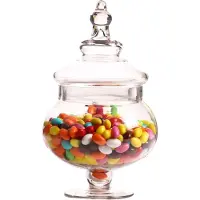 Glozini Glazen Snoeppot met Deksel - 27cm