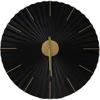 Art For the Home Klok Luxe zwart en goud Hangende Klok Origami 59cm