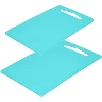 PlasticForte snijplanken set van 2x stuks - blauw - 27 x 16 en 36 x 24 cm - Kunststof - Keuken