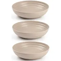 PlasticForte Kommetjes/schaaltjes - 6x - dessert/ontbijt - kunststof - D22 x 5.5 cm - taupe