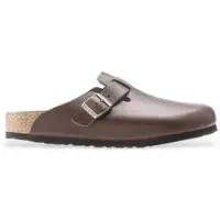 Birkenstock Heren Leren klompen Boston Grip (Reguliere pasvorm) Natural Roast (44), Leer, Bruin, Plat, Gesp, Casual 1023449