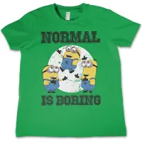 Minions 'Normal Life Is Boring Kids'-T-shirt voor kinderen, groen
