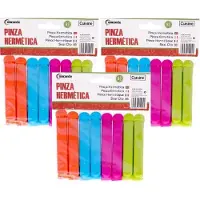 Concorde Vershoudclips - 24x - felle kleurenmix - kunststof - 11,5 cm - voedsel vershoudklemmen