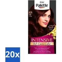 Palette 20 x Intensive Oil-Care Color Haarkleuring 878 Mahonie - Haarverf - Arganolie - Grijsdekking - Mahonie - Haarverf Crème