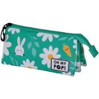 Oh My Pop Blooming Triple Etui Groen, Mannengroen, One Size