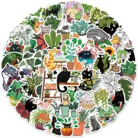 INF Stickers Katten en planten 50-pack
