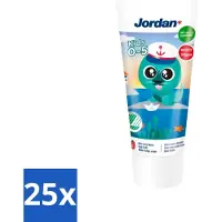 Jordan 25 x Tandpasta Kids 0-5 jaar 50 ml - Tandpasta Voor Kinderen - Kindertandpasta - Melkgebit Bescherming - Tandpasta 0-5 Jaar - Fluoride 1450 Ppm