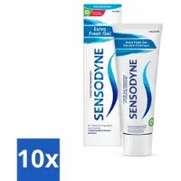 Sensodyne 10 x - Tandpasta - Extra Fresh Gel - Verfrissend - 75 ml - Gevoelige Tanden - Frisse Mond - Tandpasta - Fluoride - Tandglazuur