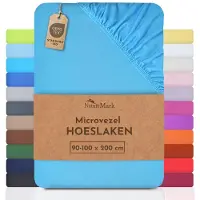 NatureMark Microvezel hoeslaken in vele maten en kleuren, 90x200cm turquoise