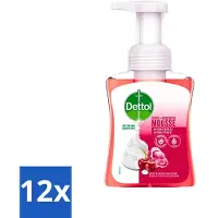 Dettol 12 x - Foam Handzeep - Rozen & Kersenbloesem - Zacht Mouse - 250 ml - Antibacteriële Handzeep - Schuimende Handzeep - Rozen Geur - Kersenbloesem Geur - Zachte Handzeep