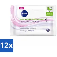 Nivea - Reinigingsdoekjes - Verzachtend - Droge Huid - Verwijdert Waterbestendige Make-up - 25 Doekjes - Voordeelverpakking - 12 stuks