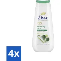 Dove 4 x Douchecrème - Hydrating Care - Aloe Vera - 225 ml - Douchegel - Hydraterende Douchegel - Droge Huid - Aloë Vera - Berkenwater