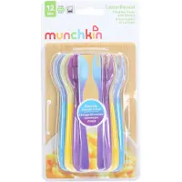 Munchkin kinderbestekset - Kleurveranderende Vork en Lepels Setje Voor Baby's - Warmtegevoelig - Per 6 Stuks - Vanaf 12 Maanden