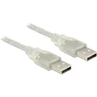 DeLOCK USB-A naar USB-A kabel - USB2.0 - tot 1A / transparant - 5 meter