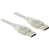 DeLOCK USB-A naar USB-A kabel - USB2.0 - tot 2A / transparant - 3 meter