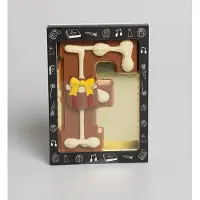 Pure Verwennerij Luxe Gedecoreerde Melk Chocolade Letter F - 240 Gram