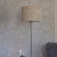 PR Home Vloerlamp Amy, geel / oranje, Woon-/ Eetkamer, Textiel / Stof / Zijde, vloerlamp
