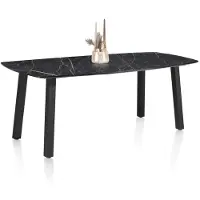 Henders & Hazel Palace bartafel 4-poots HPL/metalen frame gebroken zwart