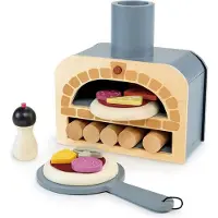 Tender Leaf Toys Houten Speelgoed - Pizzaoven - 18 Onderdelen - - OneSize - Speelgoed