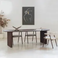 Giga Meubel Eettafel Aya Walnoot Deens Ovaal 210cm
