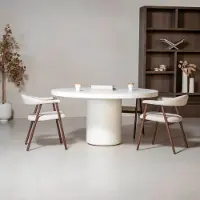 Giga Meubel Eettafel Eden Rond Wit 150cm