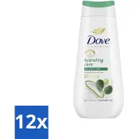Dove 12 x Douchecrème - Hydrating Care - Aloe Vera - 225 ml - Douchegel - Hydraterende Douchegel - Droge Huid - Aloë Vera - Berkenwater