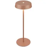 Briloner Pala – Tafellamp oplaadbaar – dimbaar – draadloos – IP44 – warm wit licht – koffie kleur – Ø13 x 36,5 cm