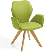 NIEHOFF SITZMÖBEL Colorado Trend-Line design fauteuil eiken/leder - 180° draaibaar