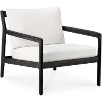 Ethnicraft Jack lounge tuinstoel teak met stoffen kussen