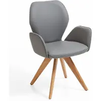 NIEHOFF SITZMÖBEL Colorado Trend-Line design fauteuil wild eiken/leder draaibaar