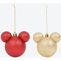 Disney Kerstballen – Set van 4 – Polymeer Kunststof Ornamenten Ø 7,5 cm – Figuren