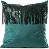 Eurofirany Jasper Velours Cussenhoes Donker Turquoise 45x45 cm