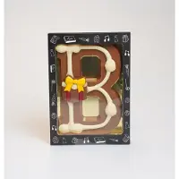 Pure Verwennerij Luxe Gedecoreerde Melk Chocolade Letter B - 240 Gram