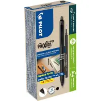Pilot FriXion Ball Plus Rollerballpen Zwart 0,4 mm Medium Rollerball 82% Gerecycled 10 Stuks + 10 Navullingen