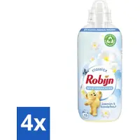 Robijn 4 x - Jasmijn & Sandelhout - Wasverzachter - Luxe Geurbeleving - 33 Wasbeurten - 825 ml - Wasverzachter - Jasmijn - Sandelhout - Wasgeur - Kleding Verzorgen