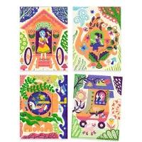 Djeco krastekeningen grappige huizen - FSC MIX creatief speelgoed.