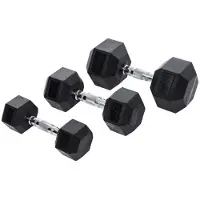 Taurus Hex TPE Single Dumbbell 37.5kg – Hexagonale Halter met Rubberen Coating – Antislip Grip – Functionele en Krachttraining – Per Stuk Geleverd