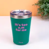 Fisura Koffiemok thermosbeker Its too am for me green van