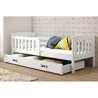 BMS KUBUŚ - Eenpersoons Bed - 90x200 cm - Wit