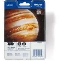 Brother Inktpatroon LC-1240BKBP2 duopack zwart (origineel)