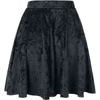 Forplay - Gothic Minirok - Velvet Skirt - S tot XXL - voor Vrouwen - zwart - Maat XL